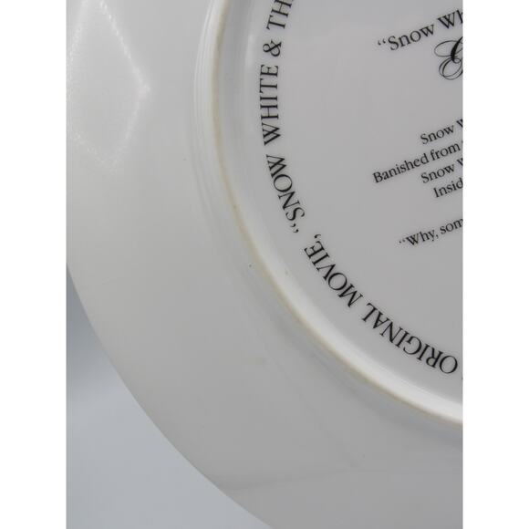 Snow White & The Seven Dwarfs Collector Plate Disney Limited Edition 1987 #2175 - Picture 7 of 12